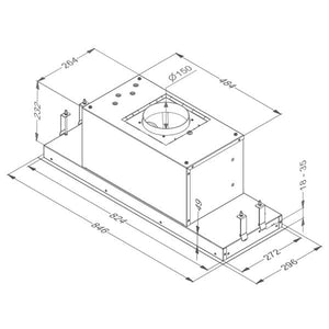 Lüfterbaustein Novy Essence Edelstahl