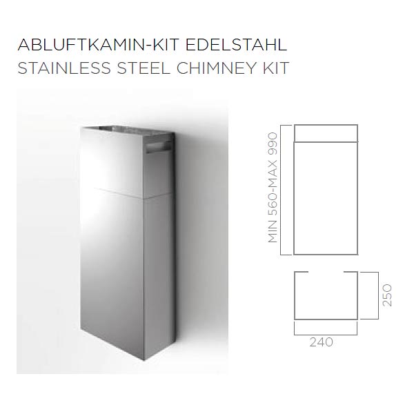 Elica Kamin-Kit Edelstahl