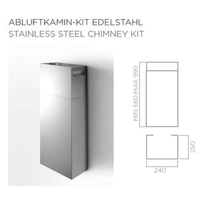 Elica Kamin-Kit Edelstahl