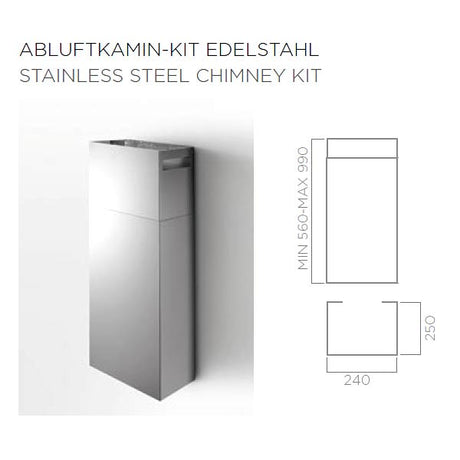 Elica Kamin-Kit Edelstahl