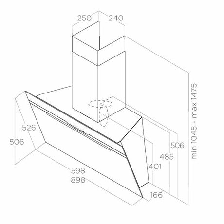 Kopffreihaube Elica Majestic No Drip 
