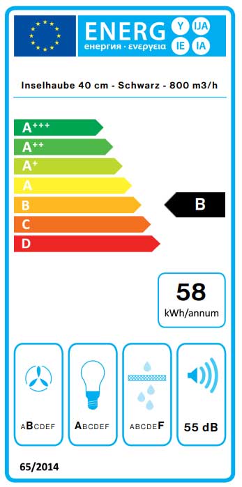 Mira White Black 40 cm Insel- oder Wand