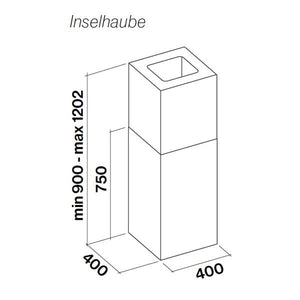 Mira White Black 40 cm Insel- oder Wand