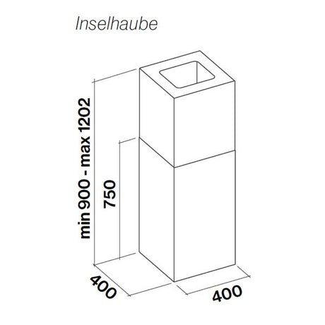 Mira White Black 40 cm Insel- oder Wand