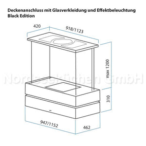 Berbel Deckenanschluss Glasverkleidung+Effektbel. Black Edit.