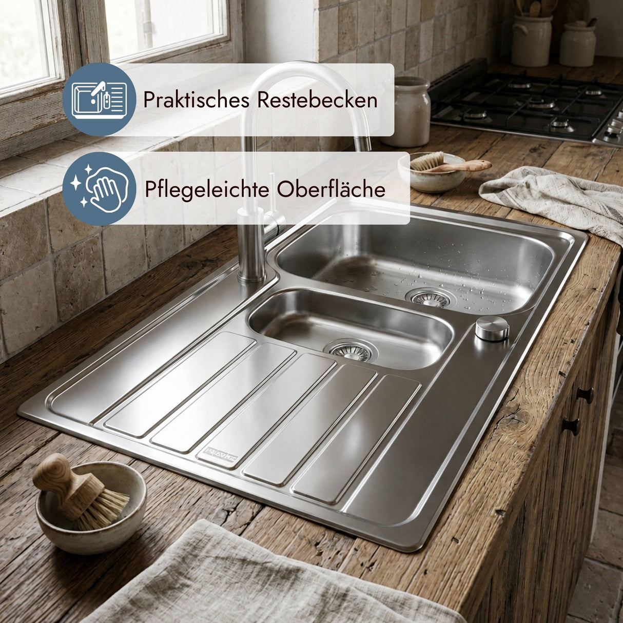 Franke Spark SKX 651-100 Einbauspüle mit Abtropffläche für komfortables Arbeiten in der Küche