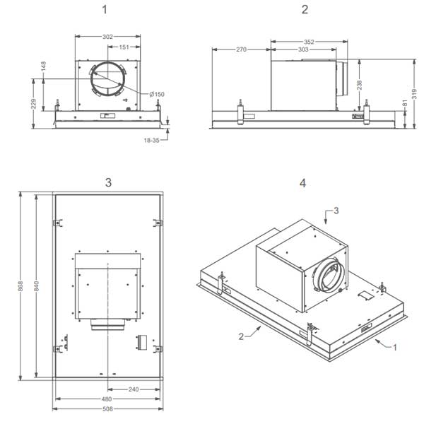 Deckenlüfter Novy Pureline 