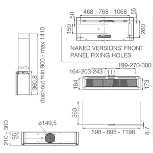 Elica Kamin-Kit für Wandhauben - Edelstahl