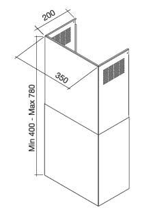 Falmec Schacht für Wandhauben