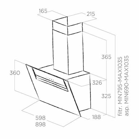 Kopffreihaube Elica Sheen-S 