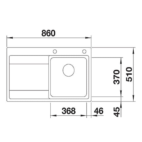 Edelstahlspüle Blanco Divon II 45 S-IF rechts