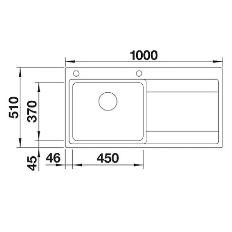 Edelstahlspüle Blanco Divon II 5 S-IF  Becken links