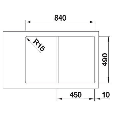 Blanco Divon II 45 S-IF Becken links
