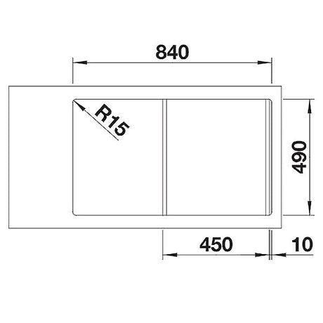 Edelstahlspüle Blanco Divon II 45 S-IF rechts
