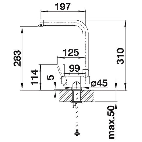 BLANCO LARESSA-F Chrom 