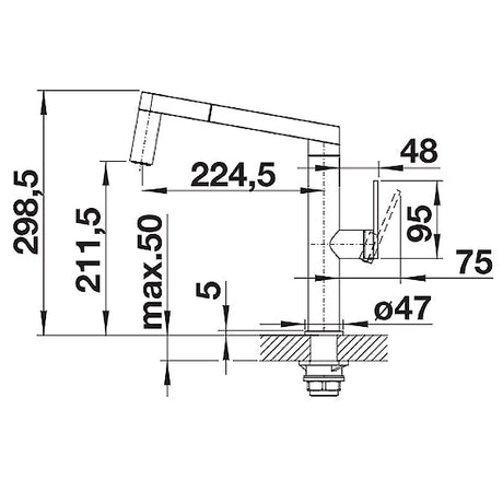 Blanco Panera-S Armatur Edelstahl gebürstet