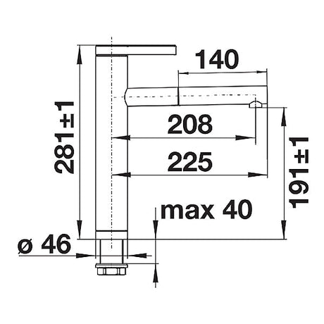 Blanco Linee-S Chrom Armatur 