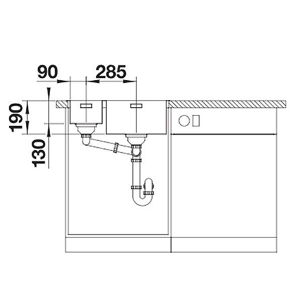 Blanco Andano 340/180-IF Becken links Edelstahlspüle