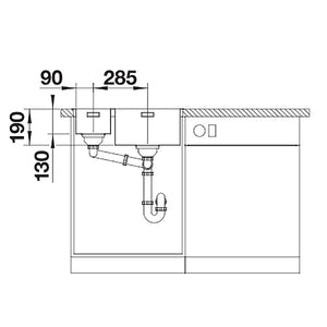 Blanco Andano 340/180-IF Becken links Edelstahlspüle