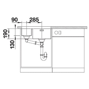 Blanco Andano 340/180-U Unterbauspüle links