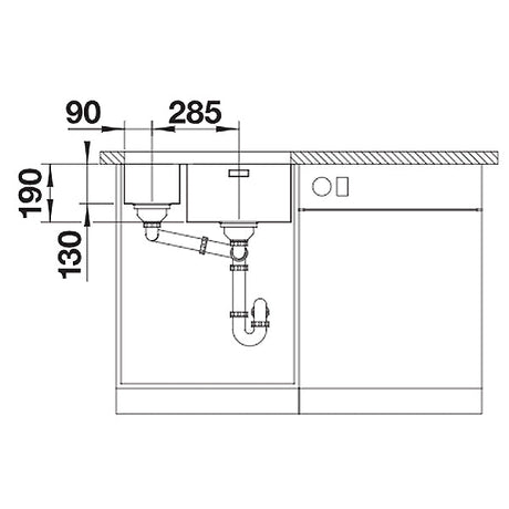 Blanco Andano 340/180-U Unterbauspüle links