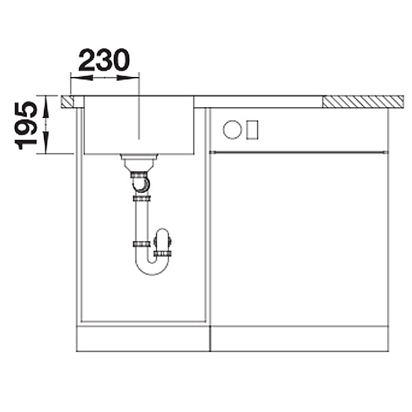 Blanco Divon II 45 S-IF Becken links