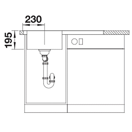 Blanco Divon II 45 S-IF Becken links