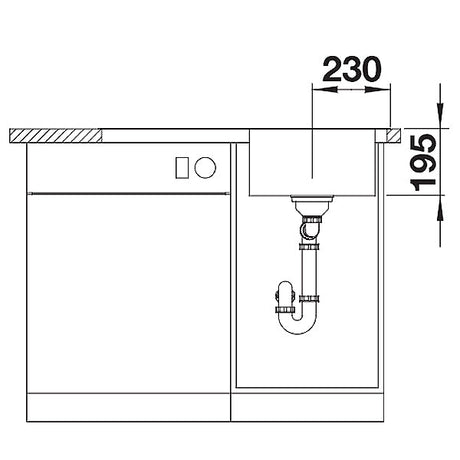 Edelstahlspüle Blanco Divon II 45 S-IF rechts