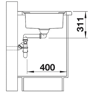 Blanco Axis III 45 S-IF Einbauspüle Edelstahl