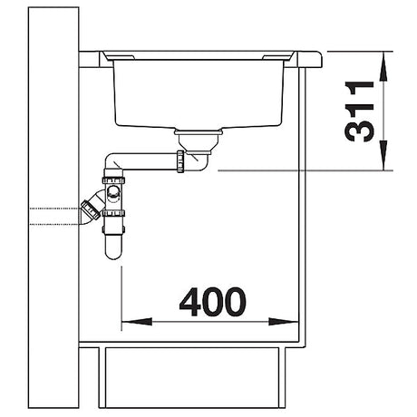 Blanco Axis III 45 S-IF Einbauspüle Edelstahl