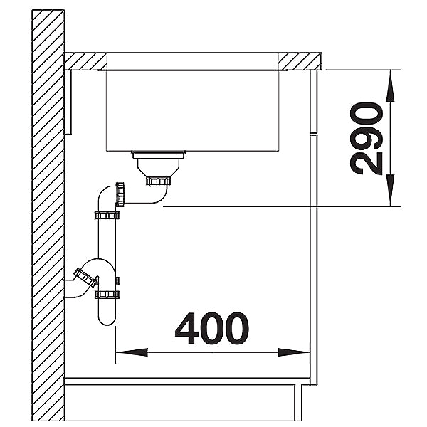 Blanco Andano 400-U Unterbauspüle Edelstahl