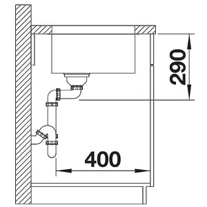 Blanco Andano 400-U Unterbauspüle Edelstahl