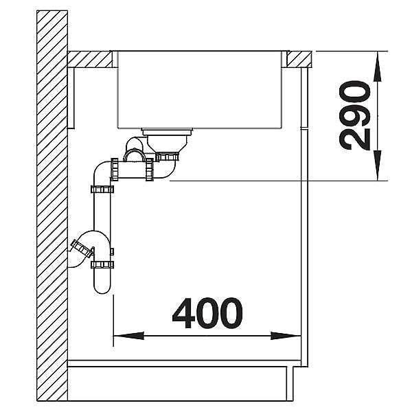 Blanco Andano 340/180-IF Becken links Edelstahlspüle