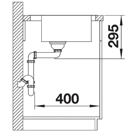 Edelstahlspüle Blanco Divon II 5 S-IF  Becken links