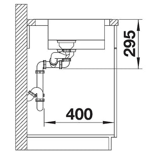 Blanco Divon II 6 S-IF Edelstahlspüle Becken rechts