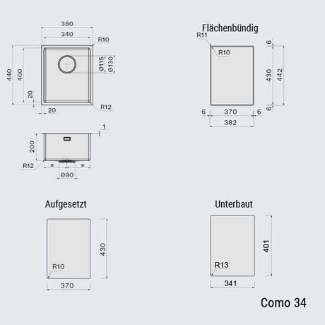 Falmec Como Kollektion Spüle