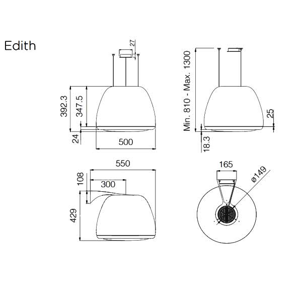 Inselhaube Edith von Elica