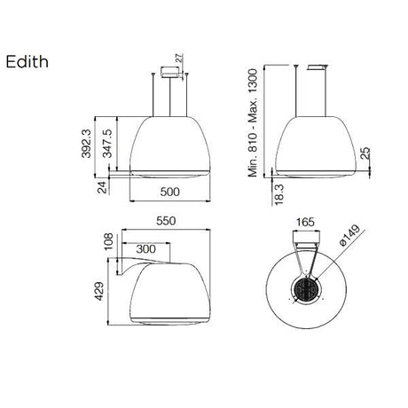 Inselhaube Edith von Elica
