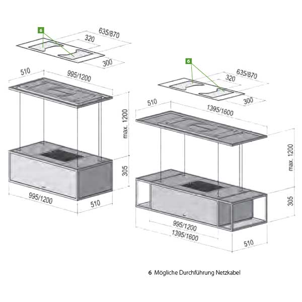 Berbel Skyline Frame BDL SKF Inselhaube
