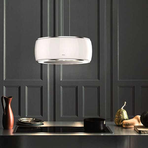 Falmec Soffio Weiß satiniert Inselhaube 58 cm