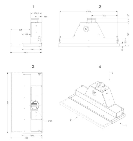 Flachschirmhaube Novy Moveline 