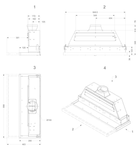 Flachschirmhaube Novy Moveline 