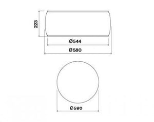 Falmec Soffio Weiß satiniert Inselhaube 58 cm