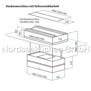Deckenanschluss teilversenkbar Skyline Berbel