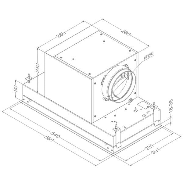 Lüfterbaustein Novy Mini Pureline 