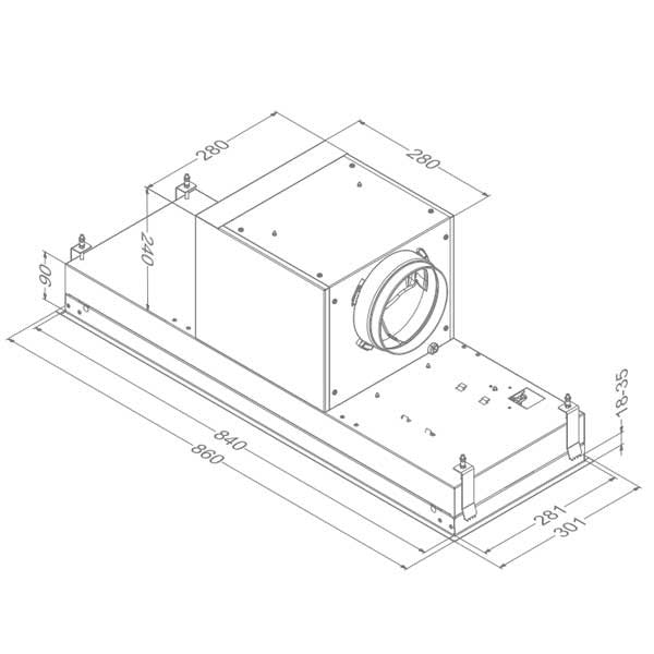Lüfterbaustein Novy Mini Pureline 