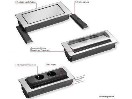 EVOline BackFlip drehbare Steckdose