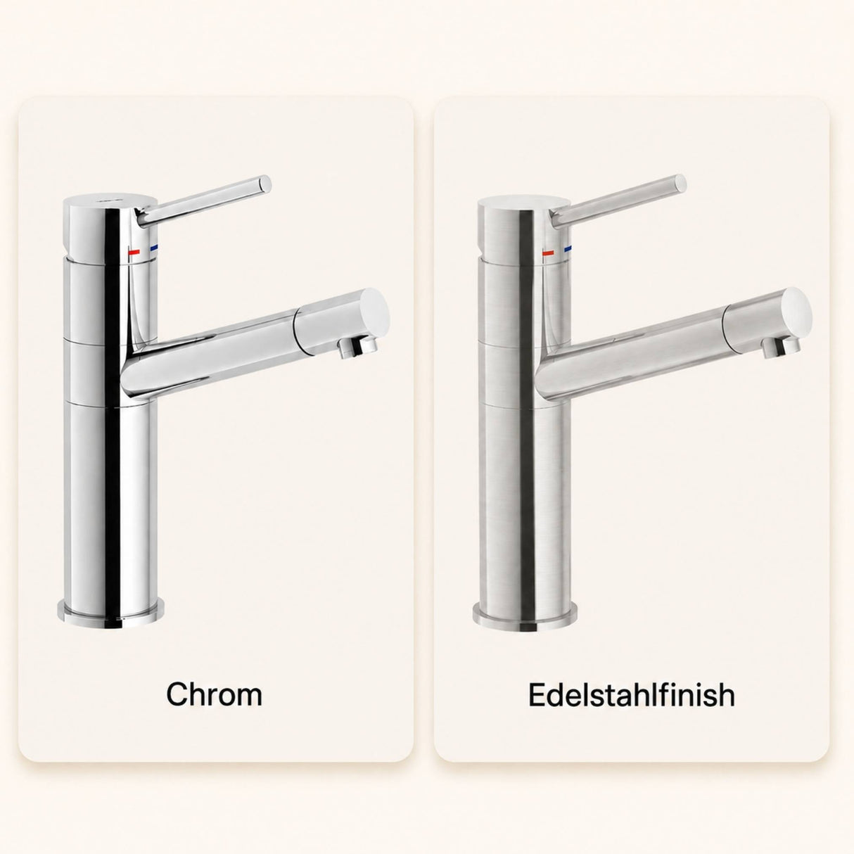 Systemceram Snow Armatur in Chrom oder Edelstahlfinish für puristische Küchenkonzepte