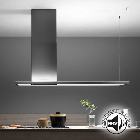 Falmec Inselhaube Zenith NRS mit Glaspaneel