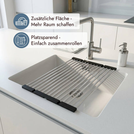 Systemceram Basic Faltmatte Edelstahl 330 x 450 mm passend für alle Spülen